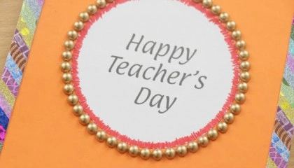 DIY Teacher's Day card  Handmade Teachers day card making idea