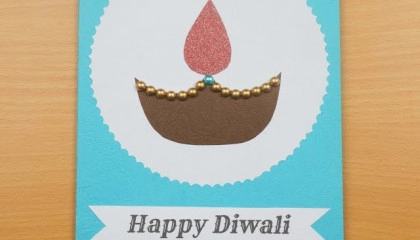 Diwali Card  How to make Diwali Card  Card Tutorial