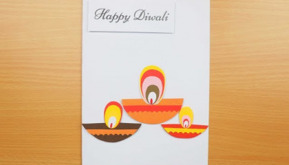 DIWALI HANDMADE CARDS  DIY  DESIGN 3  ART AND CRAFT