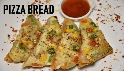 How to make Bread Pizza & Pizza Sauce at Home  ब्रेड पिज्जा+पिज्जा सॉस