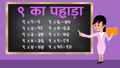 9 का पहाड़ा  Learn Table of 9 in Hindi  Learning Video