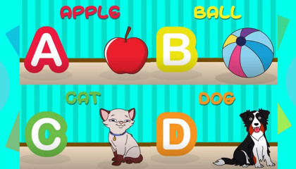 A For Apple - ABC Alphabet with Sounds for Children  ABC alphabet learning