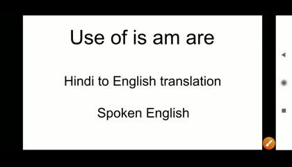 use of is am are simple present tense Spoken English