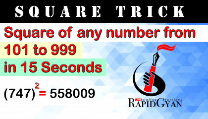 Square of Any 3 Digits Number | Square Trick | Maths Tricks | Rapid Gyan