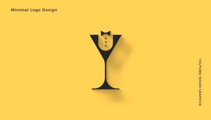 Cocktail logo design in Illustrator   Illustrator tutorials   Best Logo Design Ideas