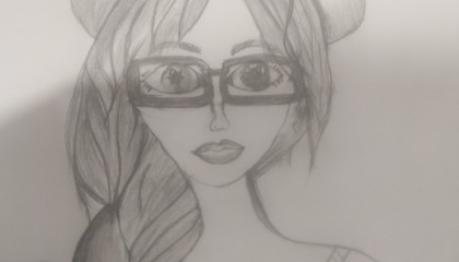 Girl pencil sketch   cute girl art  Anshi