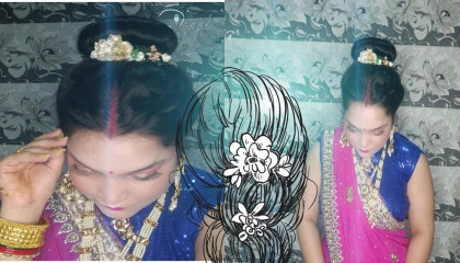 Karwachth hairstyle//party hairstyle @anshi