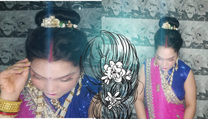 Karwachth hairstyle//party hairstyle @anshi