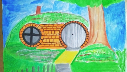 hobbit home painting