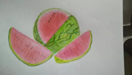 Drawing water melon