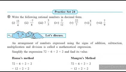 Class 7 / Maths / Rational numbers into decimal form