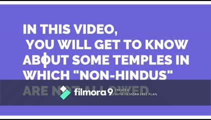 Some TEMPLES Restricted for Non-Hindus