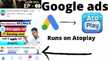 Google ads run on Atoplay app,Atoplay app,Google ads