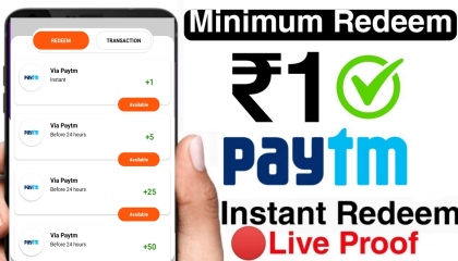 minimum Redeem ₹1 Instant Add Free Paytm Cash