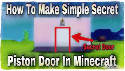 How To Make Simple Secret Piston Door In Minecraft   Prk Gaming  