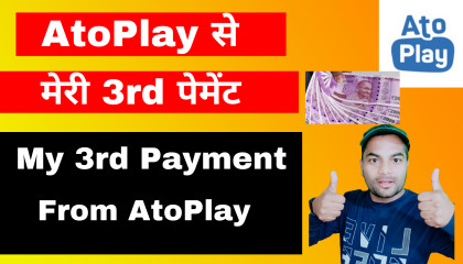 My 3rd payment from atoplay  My 3rd earning  My income from atoplay