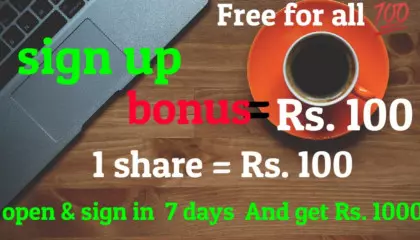 ?Sign up bonus = Rs.100? | ?free for all |☑️