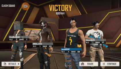 free fire squad gameplay. damagegaming