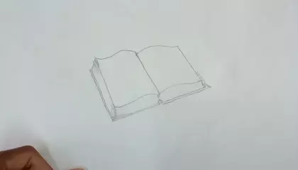 How to Draw Open Book drawing Step by Step | ArtMaker