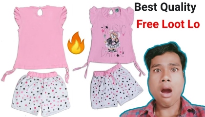 GIRLS HOT PANT SET  Girls Casual Top Shorts (Pink)  Girl's clothes