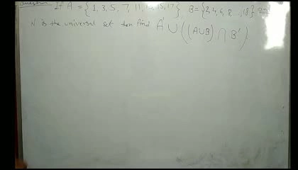 If A = { 1,3,5,7,9,11,13,15,17}, B={2,4,6,...,18} class 11 rd sharma sets