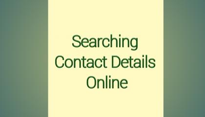 How To Search Contact Details Online