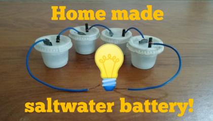 How To Make Salt Water Battery  Home Made Salt Water Battery  LAB TECH