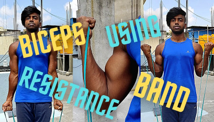Biceps Workout using Resistance Band