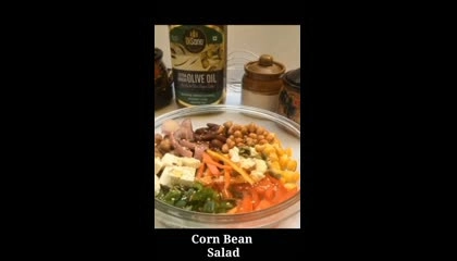 Beans And Corn Salad Using Olive Oil