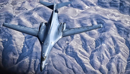 B-1B Bombers Fly Over Middle East W/Fighter Escort 2021