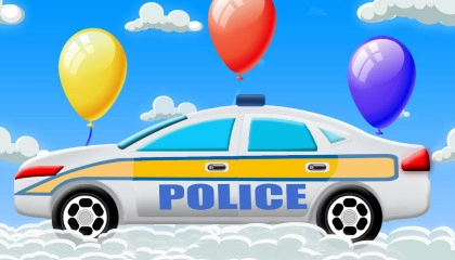 Police Car  Balloon Video For Kids