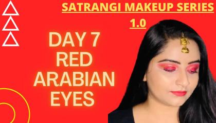 Red arabian eyes  Day 7  Satrangi makeup series 1.0  The Impeccable Girl