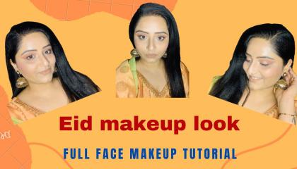 Eid makeup look 2021 Step by step full face makeup for beginnersEye makeup using tape hack