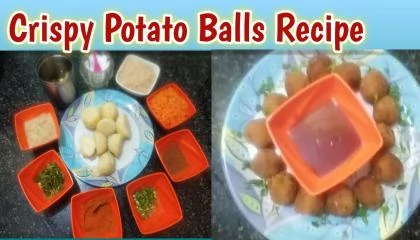 Crispy Potato Balls Recipe   Potato Balls Recipe In telugu