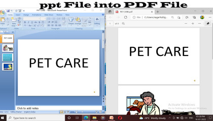 How to convert ppt file into a PDF file in MS Powerpoint?