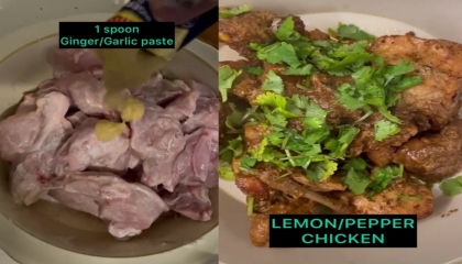 Lemon - Pepper Chicken  आसानी से बनाये।