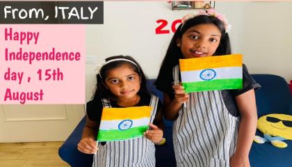 From ITALY - Happy Independence day for all of you and your family  SOFI and OLI