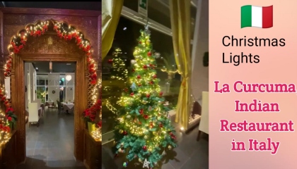 Christmas Lights - La Curcuma, Indian Restaurant in Italy