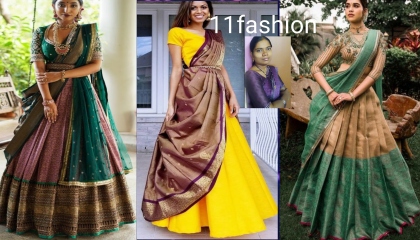 different types of beautiful halfsaree by 11 fashion