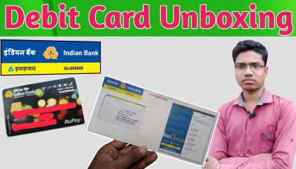 Allahabad Bank ATM Card Unboxing   Indian Allahabad Bank Debit Card Unboxing