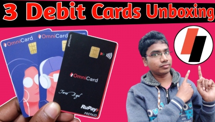 Omni Card 3 Verient Debit Cards Unboxing | OmniCard Wallet Debit Card Unboxing