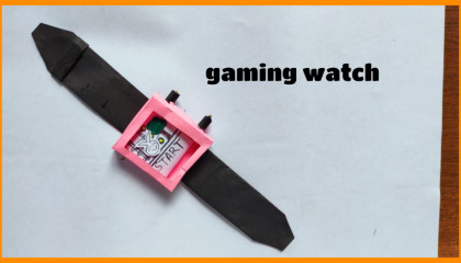 make cute and easy origami gaming wrist watch with at home easy crafts