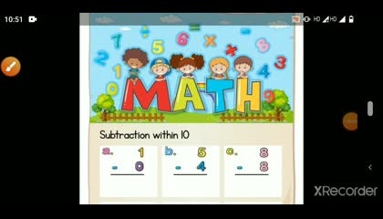 preposition & Subtraction kids activity worksheet