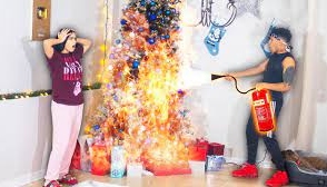 OUR TREE IS ON FIRE PRANK ON BOYFRIEND! GONE WRONG