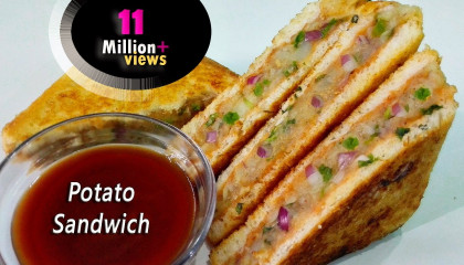 Spicy Potato Sandwich  Aloo Sandwich at home  Sandwich Recipe