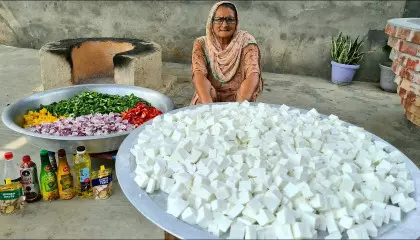 PANEER RECIPE BY MY GRANNY  CHILLI PANEER  INDIAN RECIPES  VILLAGE COOKING