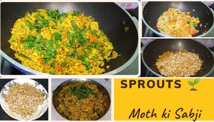 Moth ki sabji  Sprouts Recipe