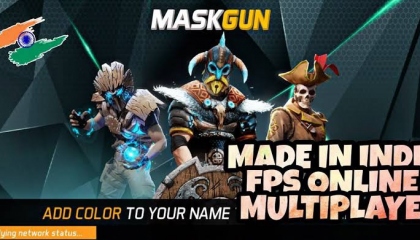 maskgun multiplayer shooting game made in india🇮🇳 online  FPS Gameplay.