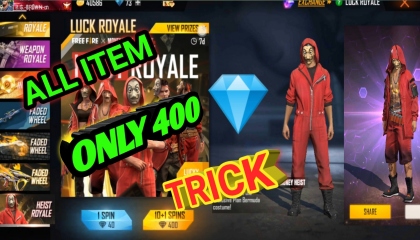 ONE SPIN TRICK. GET ALL ITEM OF MONEYHEIST. skyplayer freefire