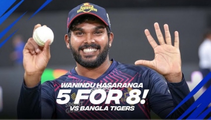 Wanindu Hasaranga takes 5 for 8 Vs Bangla tigers  Day 12  Player highlights